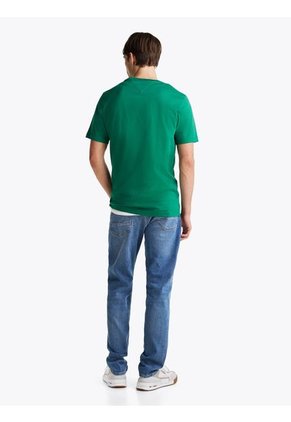 Camiseta Verde Con Logo Bordado Tommy Hilfiger