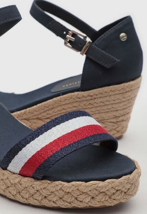 Sandalia Tacón Corrido TOMMY HILFIGER Shimmery Ribbon Azul