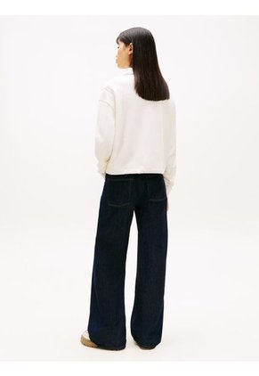 Buzo Blanco De Corte Amplio Con Logo Bordado Tommy Jeans