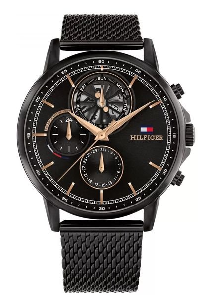 Reloj Negro Para Hombres Negro Tommy Hilfiger