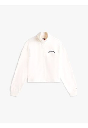 Buzo Blanco De Corte Amplio Con Logo Bordado Tommy Jeans
