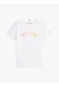 Camiseta Blanca De Punto Con Logo Texturizado Tommy Hilfiger de Tommy Hilfiger