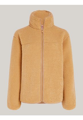 Chaqueta Beige En Tejido Polar De Peluche Tommy Hilfiger