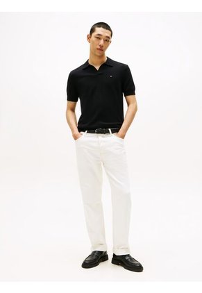 Polo Negro Essential Manga Corta Con Logo Tommy Hilfiger