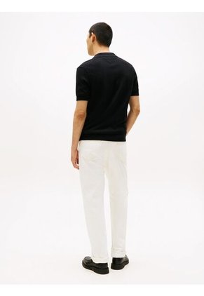 Polo Negro Essential Manga Corta Con Logo Tommy Hilfiger
