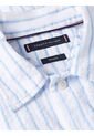 Camisa Azul Claro Seersucker De Corte Regular Con Diseño De Rayas Tommy Hilfiger de Tommy Hilfiger