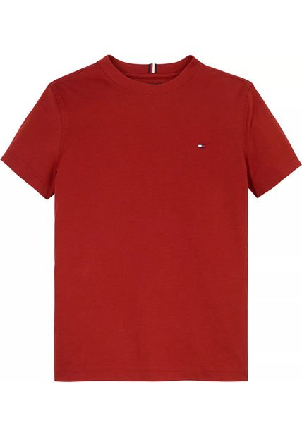 Camiseta Niño Roja Essential De Cuello Redondo Tommy Hilfiger