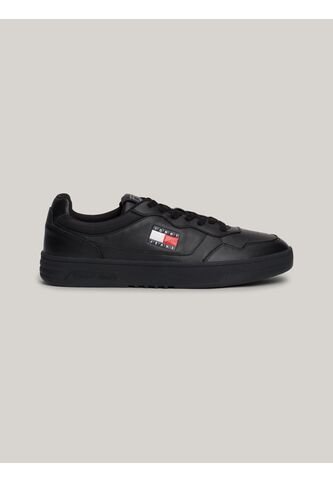 Tenis Negro De Cuero Color Block Tommy Hilfiger Tommy Hilfiger