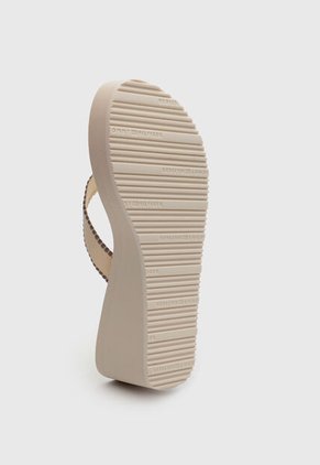 Sandalias Plataforma Tommy Hilfiger Wedge Beach Marfil