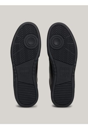 Tenis Negro De Cuero Color Block Tommy Hilfiger