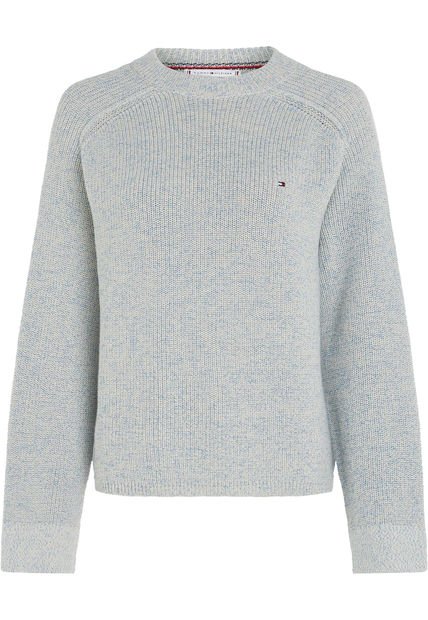 Saco Azul Tejido Amplio En Punto De Ganchillo Tommy Hilfiger