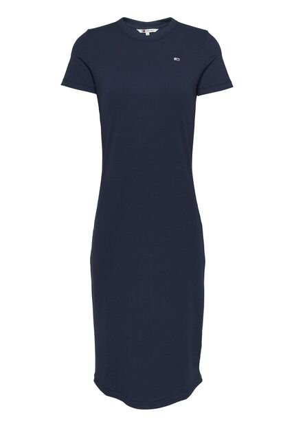 Vestido Multicolor Ajustado Midi Acanalado Tommy Jeans