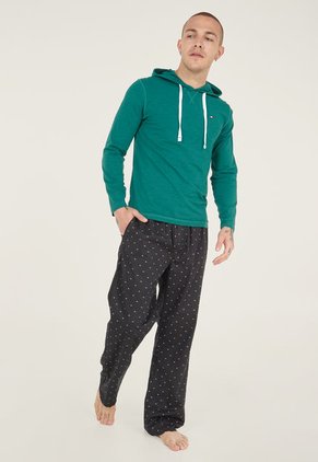 Hoodie Verde-Blanco Tommy Hilfiger Sleepwear