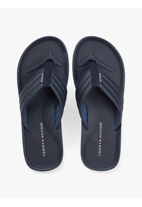 Sandalias Azul Acolchadas Con Logo En La Pala Tommy Hilfiger