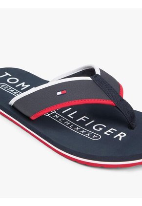 Sandalias Azul Para Playa Con Logo Tommy Hilfiger