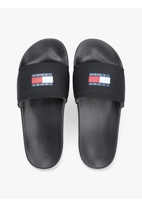 Sandalias Negro Para Piscina Con Logo Tommy Hilfiger