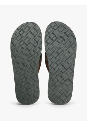 Sandalias Chocolate Para Playa Con Logo Tommy Hilfiger