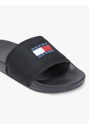Sandalias Negro Para Piscina Con Logo Tommy Hilfiger