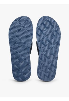 Sandalias Azul Acolchadas Con Logo En La Pala Tommy Hilfiger