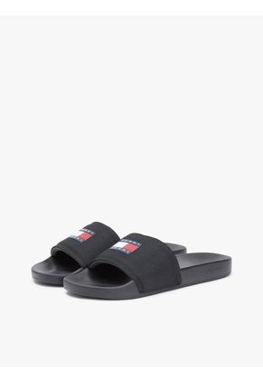 Sandalias Negro Para Piscina Con Logo Tommy Hilfiger