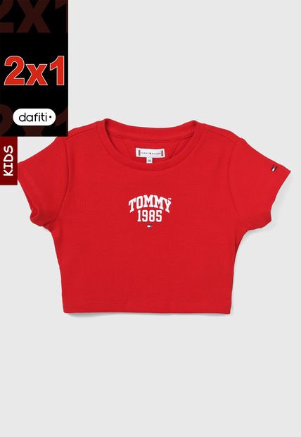 Camiseta Rojo-Blanco Tommy Hilfiger