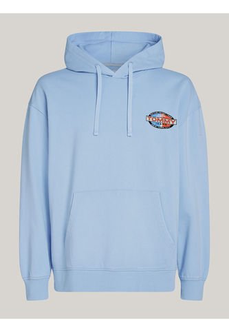 Buzo Celeste Archive Amplia Con Capota Y Logo Tommy Jeans Tommy Hilfiger