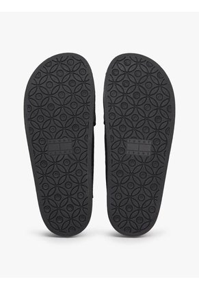 Sandalias Negro Con Tiras Cruzadas De Tejido Denim Tommy Hilfiger