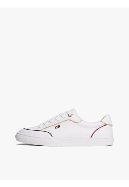Tenis Blanco Cupsole Con Insignia Metálica Tommy Hilfiger