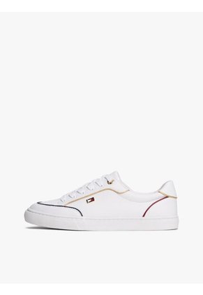 Tenis Blanco Cupsole Con Insignia Metálica Tommy Hilfiger