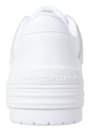 Tenis  Blancos De Cuero Con Mezcla De Texturas Tommy Hilfiger