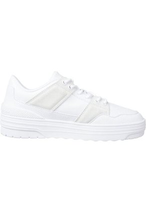Tenis  Blancos De Cuero Con Mezcla De Texturas Tommy Hilfiger