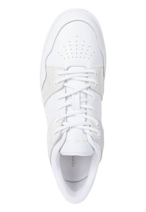 Tenis  Blancos De Cuero Con Mezcla De Texturas Tommy Hilfiger