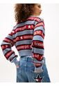 Saco Celeste Tommy Girl Con Rayas Tommy Jeans de Tommy Hilfiger