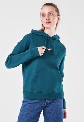 Hoodie Azul Petróleo Tommy Hilfiger
