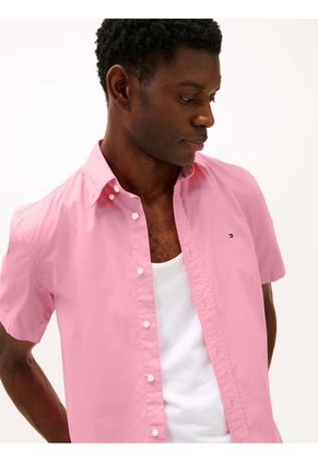 Camisa Rosa Poplin Solida Tommy Hilfiger