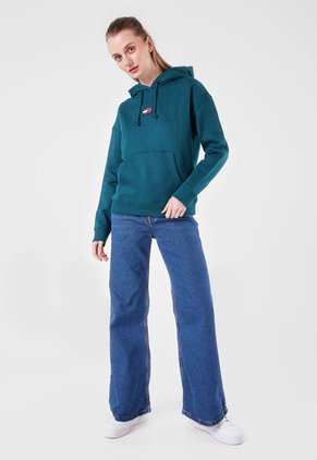 Hoodie Azul Petróleo Tommy Hilfiger