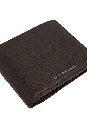 Billetera Marrón Plegable Corporate De Cuero Tommy Hilfiger
