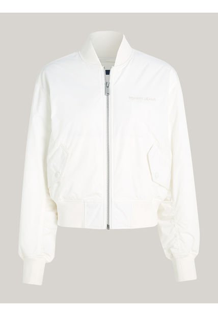 Chaqueta Blanca Bomber Classics Con Logo Tommy Jeans