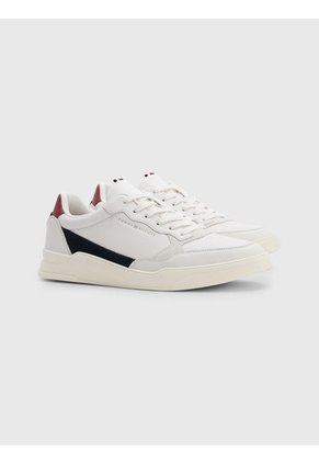Tenis Elevated Cuero Tonal Hombre Blanco Tommy Hilfiger