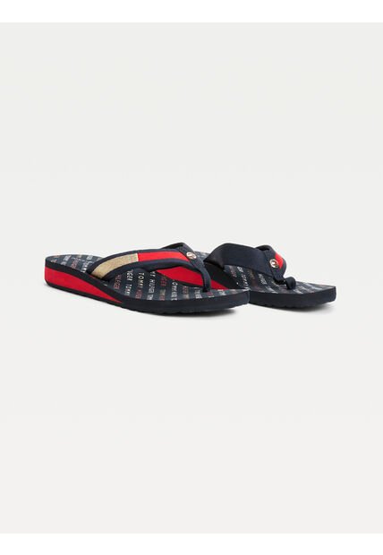 Sandalias Azul Con Logo Tommy Hilfiger
