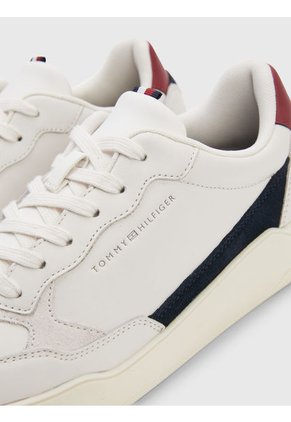 Tenis Elevated Cuero Tonal Hombre Blanco Tommy Hilfiger