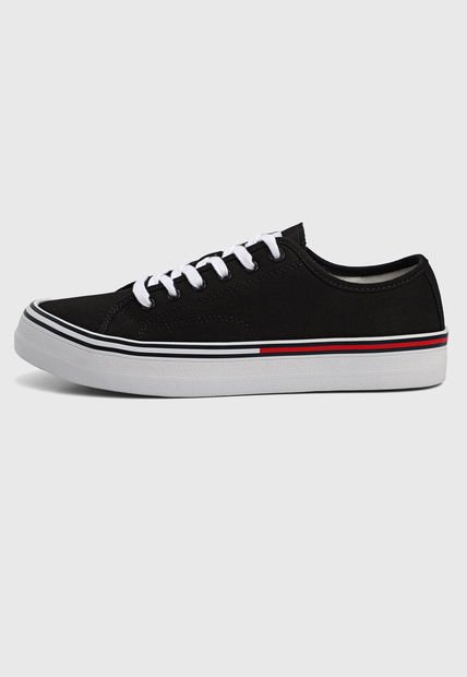 Tenis Lifestyle Negro-Blanco-Rojo Tommy Jeans