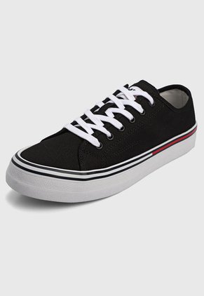 Tenis Lifestyle Negro-Blanco-Rojo Tommy Jeans