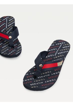 Sandalias Azul Con Logo Tommy Hilfiger