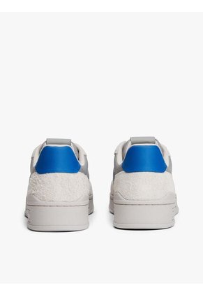 Tenis Gris De Ante Con Mezcla De Texturas Tommy Hilfiger