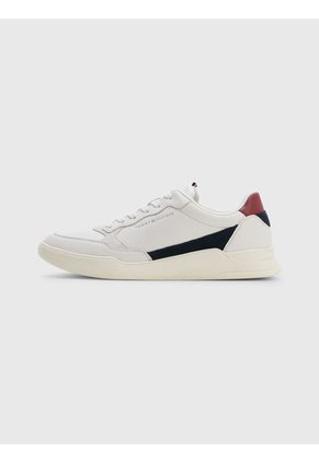 Tenis Elevated Cuero Tonal Hombre Blanco Tommy Hilfiger