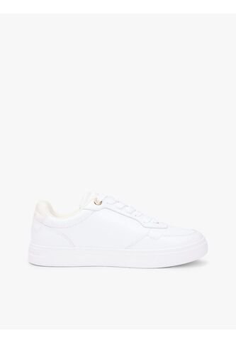 Tenis Blanco De Cuero Con Mezcla De Texturas Tommy Hilfiger Tommy Hilfiger