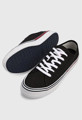 Tenis Lifestyle Negro-Blanco-Rojo Tommy Jeans