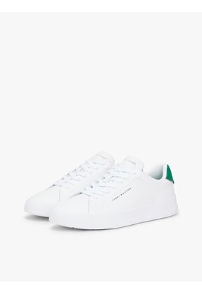 Tenis Blanco De Tenis En Cuero Tommy Hilfiger