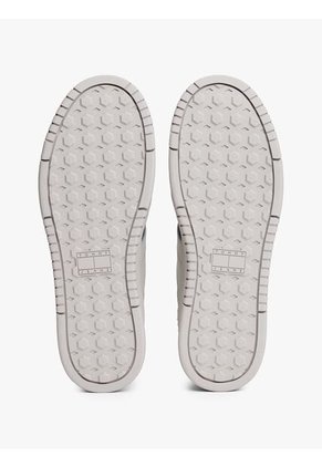 Tenis Gris De Ante Con Mezcla De Texturas Tommy Hilfiger